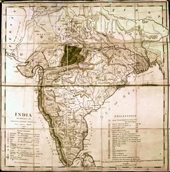 インドの地図、1803